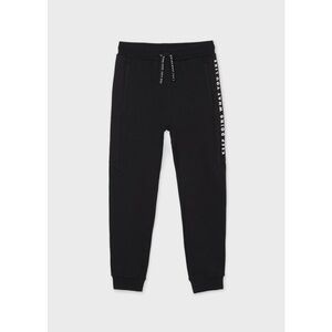 Mayoral Black Kids Joggers with Side Text